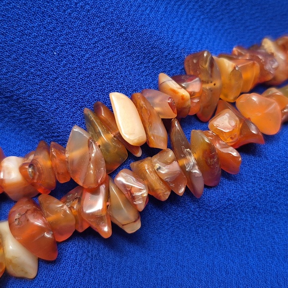 Genuine Carnelian Stone Necklace and Earring Set main image 2
